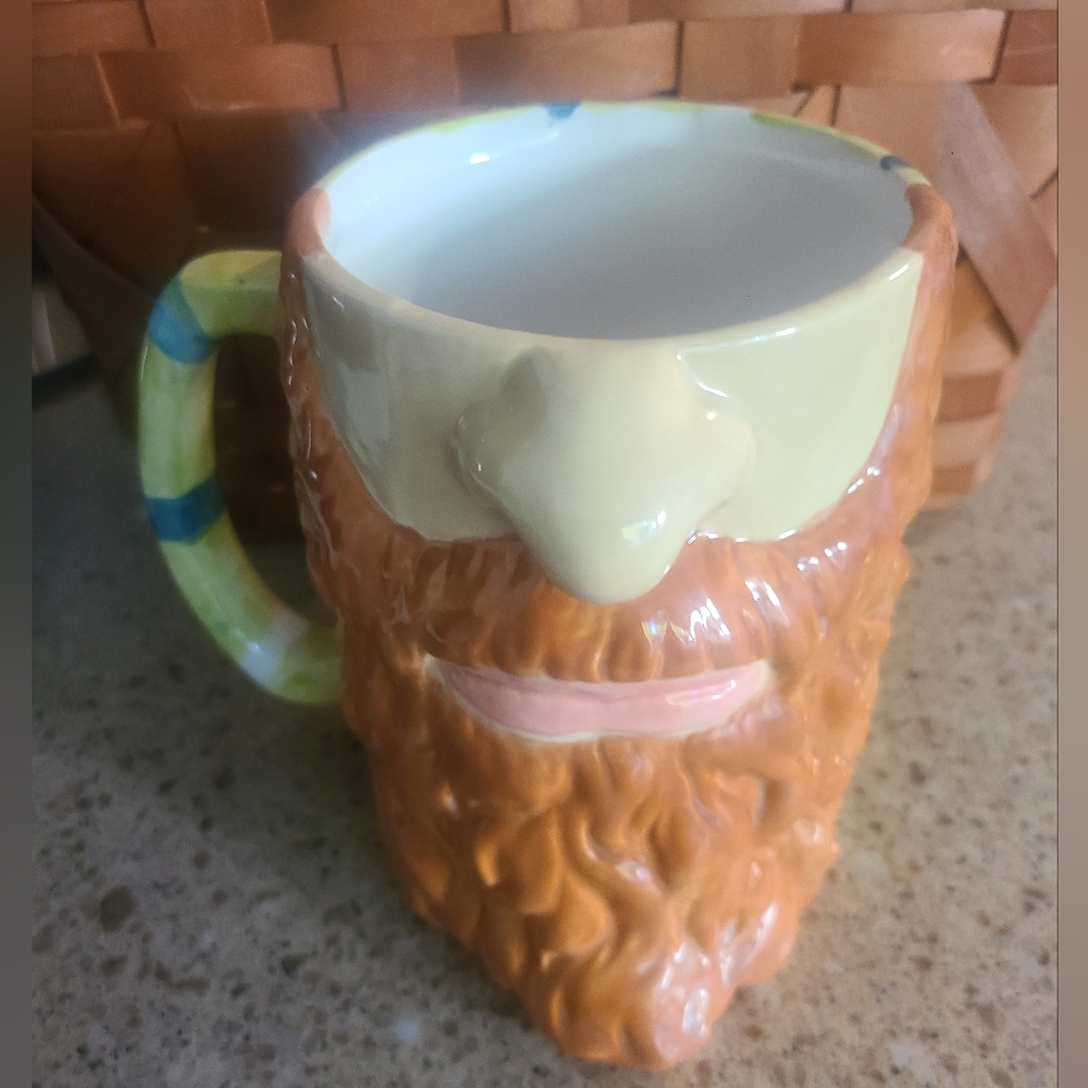 BEARD BEER STEIN Mug. Plaid with red beard. Gift idea!